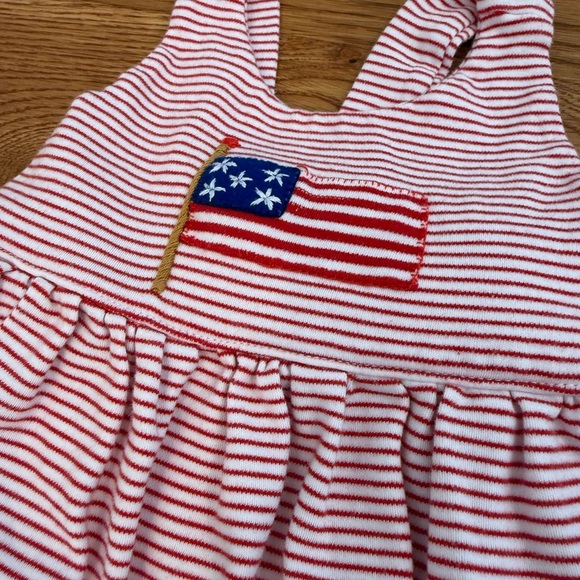 Squiggles by Charlie Red and White dress with American Flag Size 2T - Picture 2 of 8